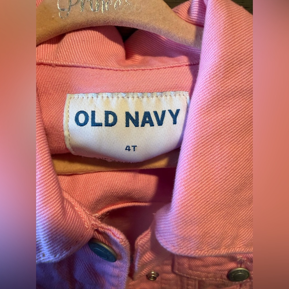 Old Navy Hot Pink Jean Jacket Size 4T NWT - Picture 2 of 5
